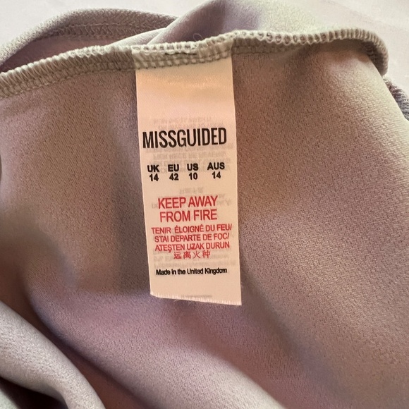Missguided Women's Body-con Midi Dress Ice Gray Sz US10 - Picture 7 of 7